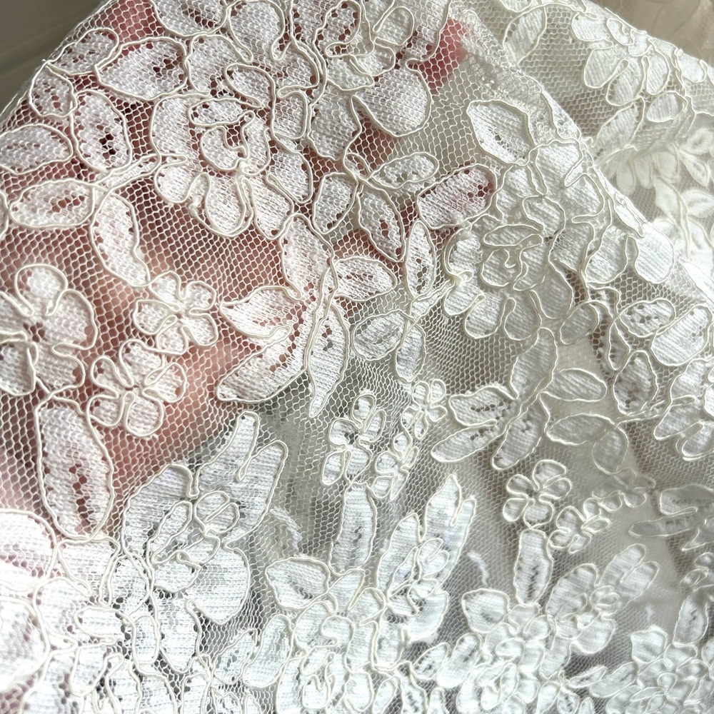 NWT Mikaella Bridal Light Ivory Lace Wedding Dress Size 6 - Picture 13 of 17